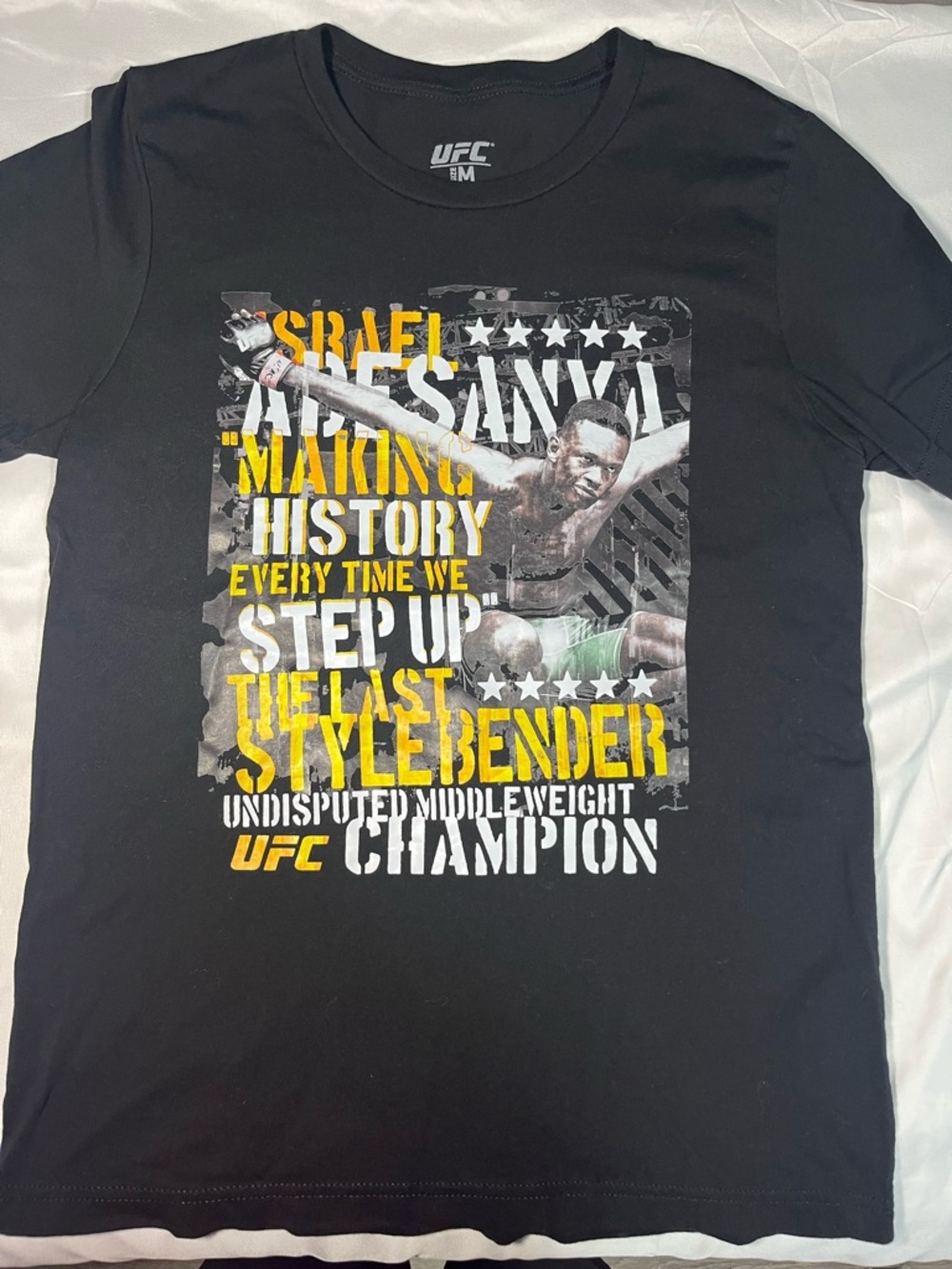 Israel‎ Adesanya UFC Champion T-Shirt Men’s Medium Black MMA Fighter